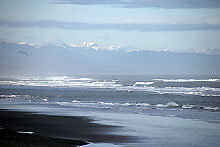 Tasman Sea at Greymouth - Frühstücksfernsehen