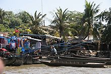 Hausboote im Mekong Delta
