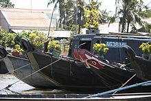 Hausboote im Mekong Delta